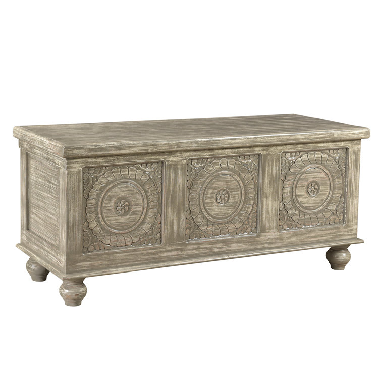 Bungalow Rose Alamea Solid Wood Flip Top Storage Bench & Reviews Wayfair